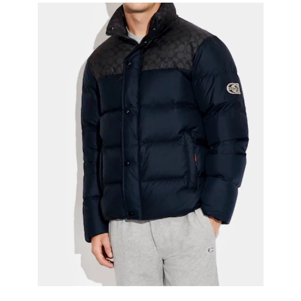 Coach navy blue puffer